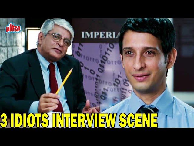 3 idiots Interview Scene | Aamir Khan | R. Madhavan |  Sharman Joshi | Best Hindi Scene