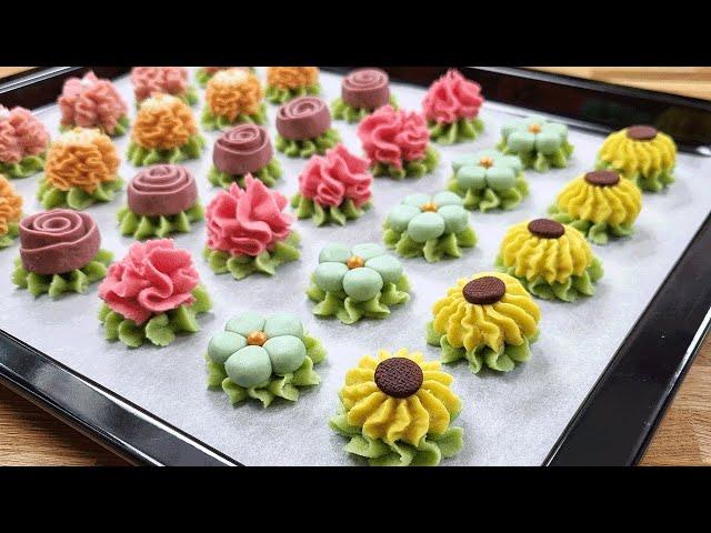 FLOWER Butter CookiesSimple Butter Cookie recipe