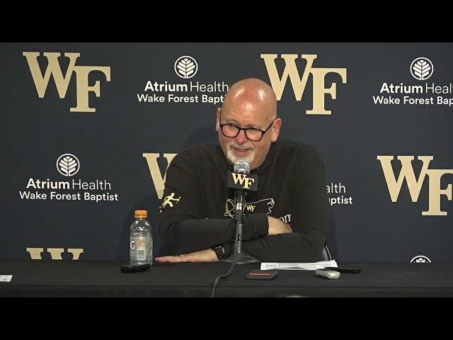 Wake Forest Basketball coach Steve Forbes post-WCU press conference