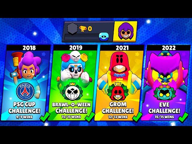 All Challenges on 0 TROPHY Account (2018-2022) - Brawl Stars #3