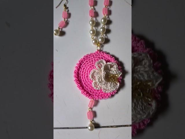 crochet jewellery with pearl and beads /neha's Creation/DM to order