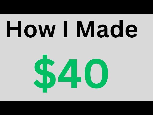 See How I Made $40 On This Platform For Free Legitimately!!!
