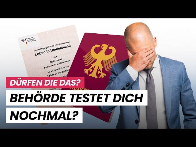 Unglaublich! Einbürgerungsbehörde prüft nochmal ob du integriert bist?