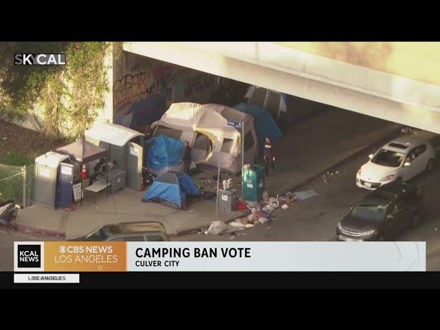 Culver City adopts ordinance prohibiting camping in public places