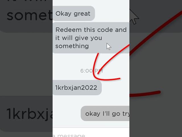 TOP SECRET CODE TO GET 1,000 FREE ROBUX... #shorts