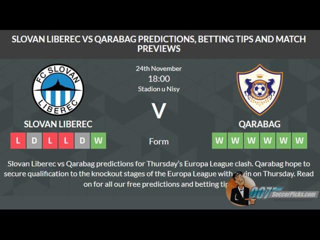 Liberec vs Qarabag PREDICTION (by 007Soccerpicks.com)