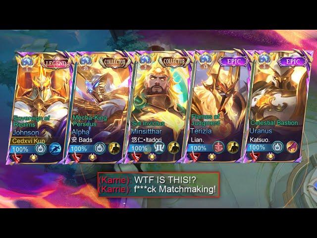 5 MAN MYTHOLOGICAL SKINS in RANK!!(Totally insane!)