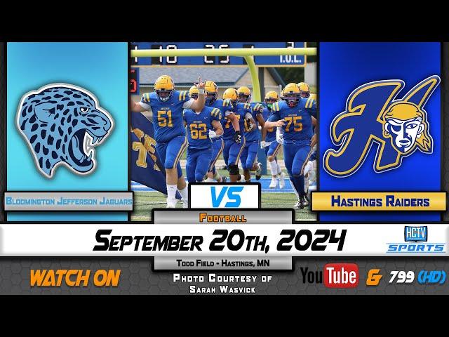 HCTV SPORTS: Hastings Football vs Bloomington Jefferson | 9-20-24