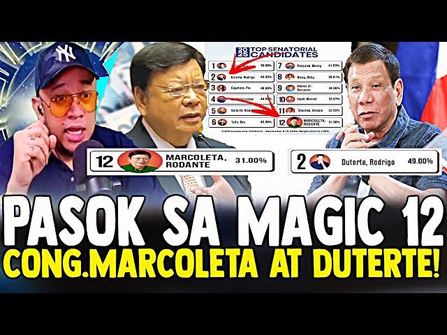 BANAT BY WALANG MAKAKATALO CONG MARCOLETA AT EX PRES DUTERTE PASOK SA MAGIC 12 SURE WIN