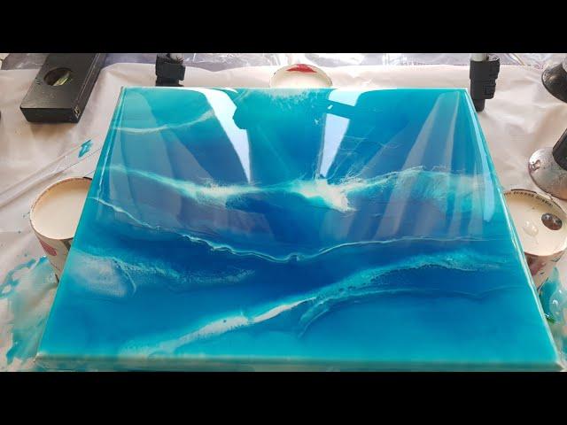 Resin art/ easy project for beginners using only 2 pigments/ tutorial