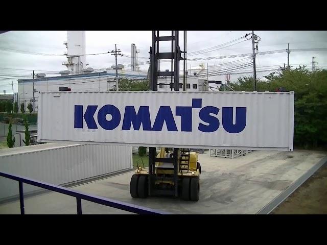 Komatsu forklift that carries containers