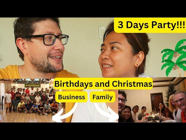 3 days Party: Christmas and Birthday | In the hotel and with the German and Filipino family