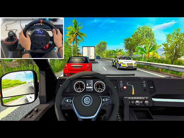 Volkswagen Crafter MK 2 - Euro Truck Simulator 2 | Steering Wheel Gameplay
