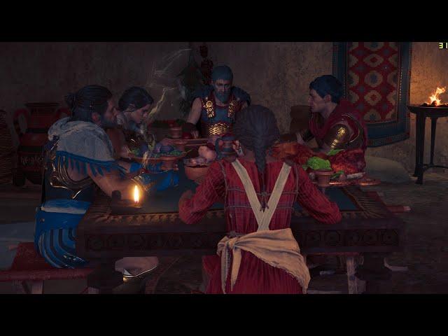 Assassins Creed Odyssey Part 27 - Dinner in Sparta (All Family Members Alive, Best Ending)