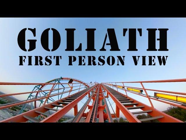 Six Flags Magic Mountain Goliath Roller Coaster First Person View