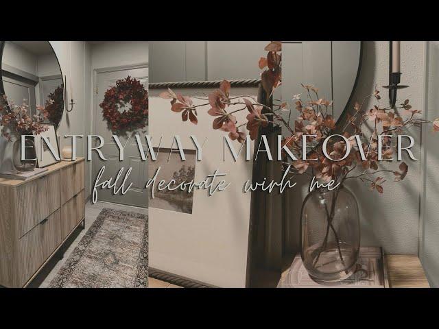 ENTRYWAY MAKEOVER + FALL DECORATE WITH ME 2024 | Dark and Moody