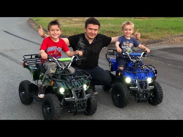 I Bought my Kids 2 Rosso Motors ATV for Kids Quad 4 Wheeler Ride From Amazon Unboxing and Review