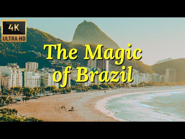 BRAZIL 4K | Brasil Visto de Cima em ULTRA HD | Bossa Nova & Samba Instrumental