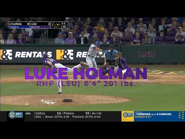 LUKE HOLMAN - RHP (LSU) 2024 MLB Draft Prospect Video Profile