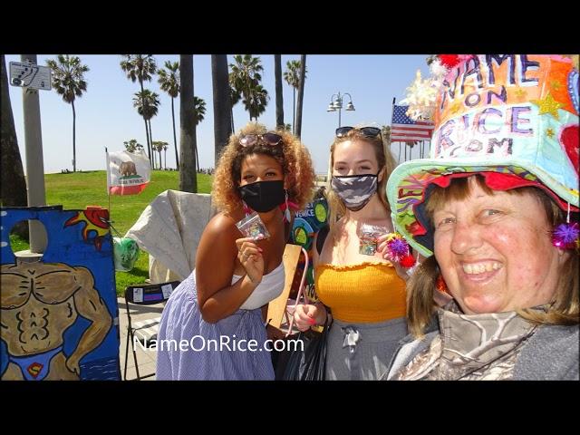 GRACE kinstler ALYSSA wray from American idol get NAME ON RICE AT VENICE BEACH CALIF APRIL 2, 2021