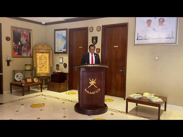 My Book Launch at the Diplomatic Institute of the Foreign Ministry of the of Oman on 29.08.2022.