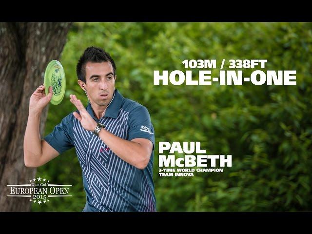 Disc Golf Hole in One - Paul McBeth Hole 9 @ 2015 European Open