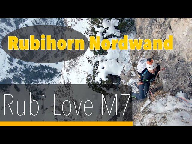 "Rubi Love" (M7) | Mixed-Klettern an Fels und Gras in der Rubihorn Nordwand