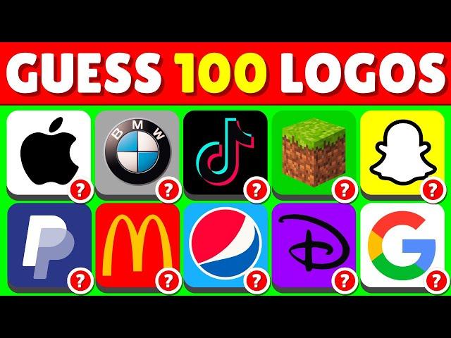Guess the Logo in 3 Seconds | 100 Famous Logos