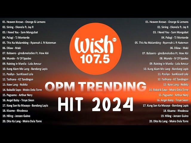 Best Of Wish 107.5 Songs Playlist 2024 | The Most Listened Song 2024 On Wish 107.5 | OPM Songs #opm