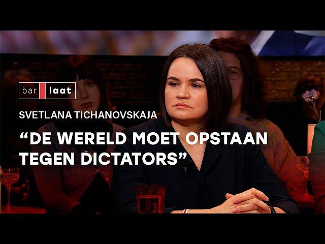 Belarussische OPPOSITIELEIDER Svetlana TICHANOVSKAJA over de strijd tegen Rusland | Bar Laat