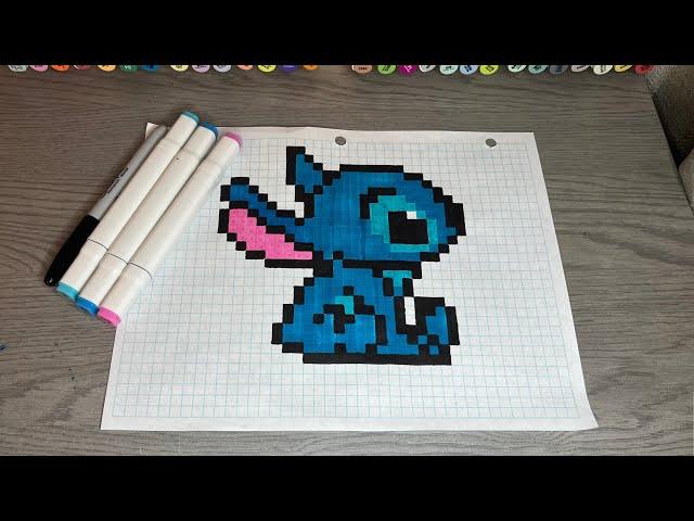 Cute Stitch Pixel art Tutorial!