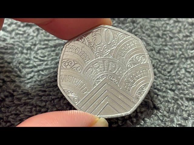 2022 United Kingdom 50p Coin (Pride UK) • Values, Information, Mintage, History, and More