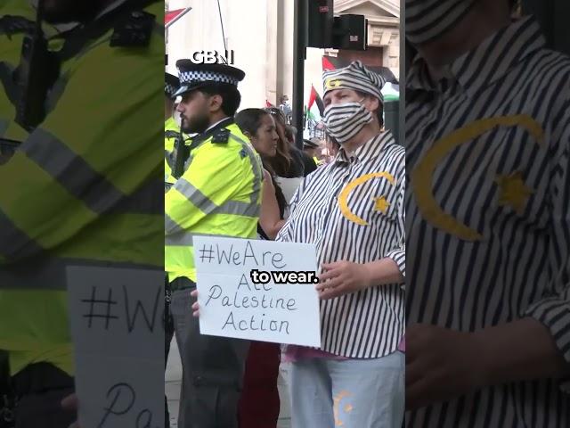 SHOCKING FOOTAGE shows Palestine Action activist dressed up as Nazi concentration camp victim