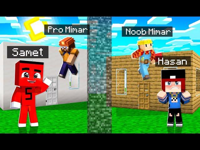 HASANI YAPI KAPIŞMASINDA NOOB MİMAR İLE TROLLEDİM !! - Minecraft