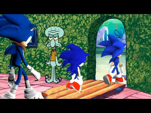 Squidward kicks every Sonic out of his House