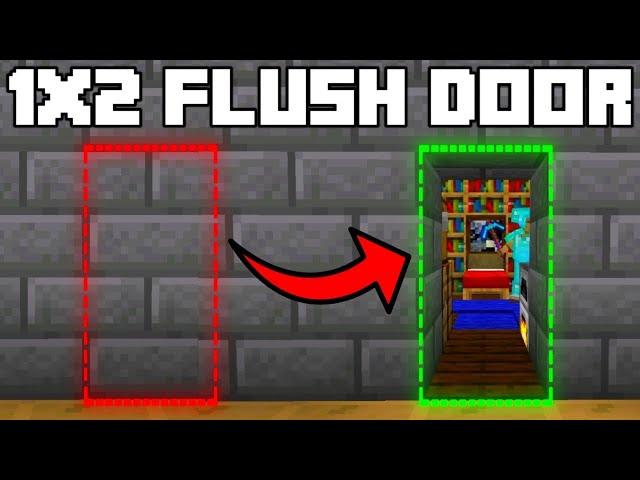  Minecraft Bedrock 1.20 | EASY 1x2 FLUSH PISTON DOOR TUTORIAL!