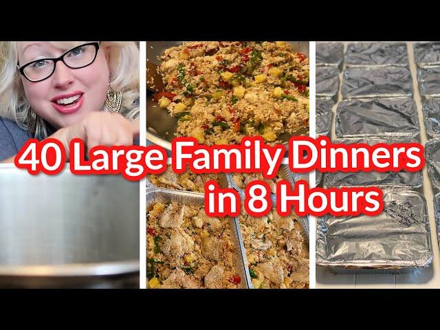 40 LARGE FAMILY MEALS IN 8 HOURS | Recipes for Cooking for a Crowd!