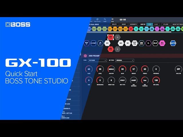 BOSS GX-100 | Quick Start | BOSS Tone Studio