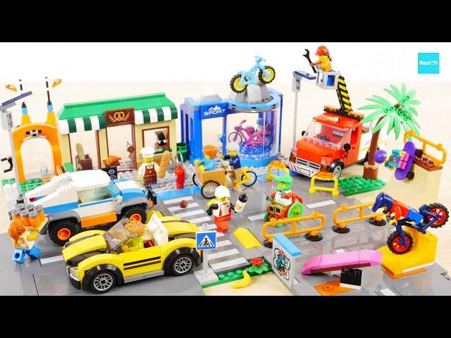 レゴ シティ ショッピングストリート ロードプレート付き スケートパーク 60290 60306 ／ LEGO City Skate Park & Shopping Street