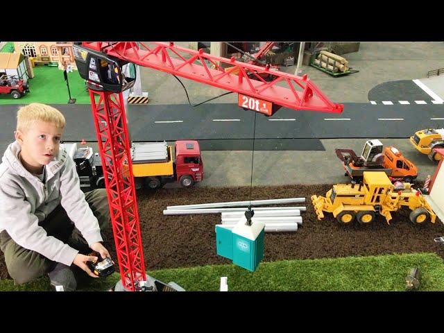 BRUDER toys HOUSE Construction BRUDER TRUCKS & Playmobil LONG PLAY