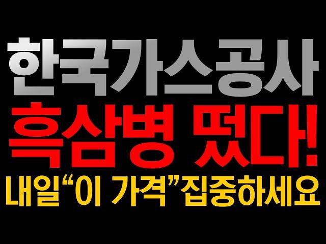 [한국가스공사 주가전망] 흑삼병 캔들 떴다!!! 내일 "이 가격" 꼭 집중하세요!!!!