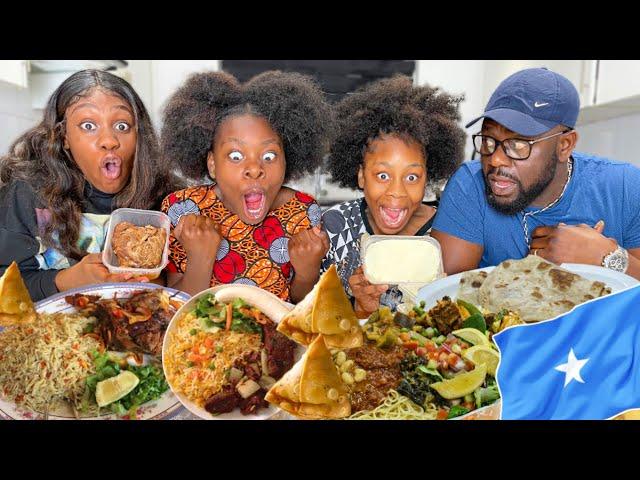 NIGERIAN FAMILY TRIES SOMALI FOOD FOR THE FIRST TIME! *Unexpected reaction*