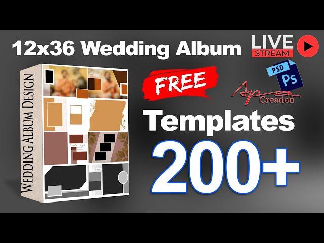 12x36 Wedding Album Templates 200+ ||  wedding album PSD free download||