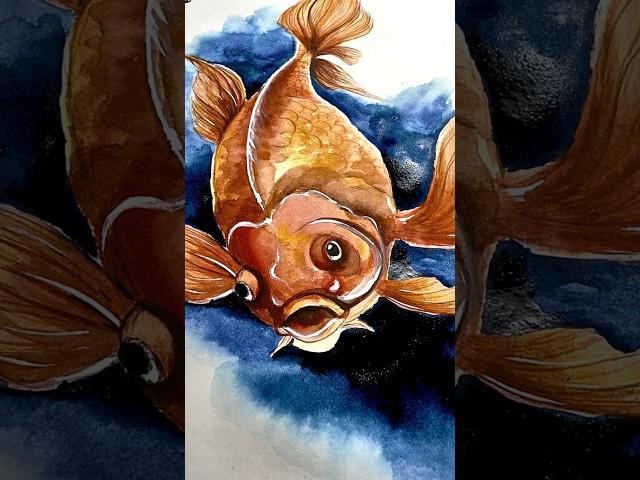 Gold Fish Painting #watercolor #goldfish #shortsvideo