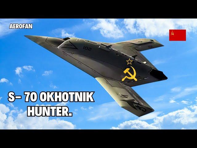 Finalmente!! Rusia presenta el dron furtivo de sexta generación mejorado S- 70 Okhotnik Hunter.