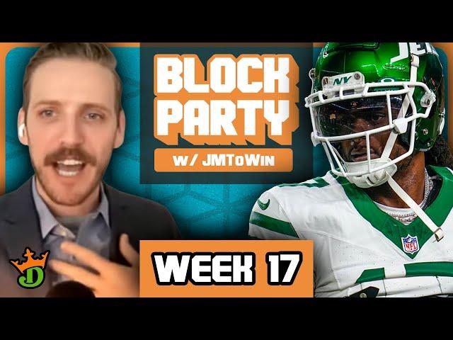 WEEK 17 DFS STRATEGY & GPP PICKS W/ JMTOWIN