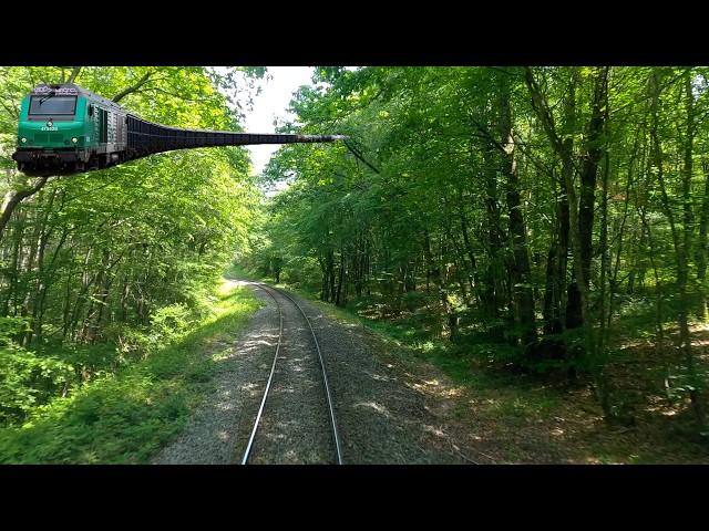  4K  Montluçon - Gannat cab ride, France [06.2023] führerstandsmitfahrt