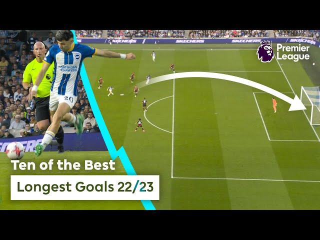 10 of the BEST LONGEST GOALS of 2022/23 | Premier League