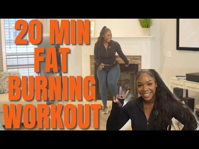 20 MIN KNEE FRIENDLY AT HOME WORKOUT! ALL STANDING WALKING WITH WEIGHTS! FAT BURNING!