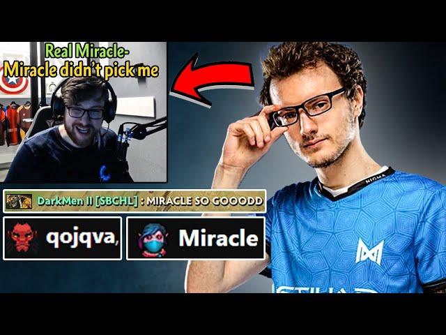 Miracle- picks his 100% WINRATE hero to DESTROYS Qojqva on his Stream